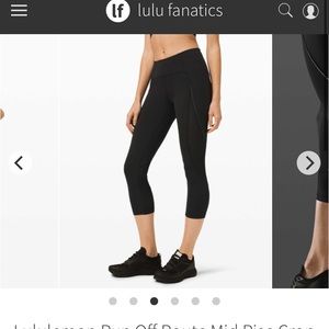 Lululemon run off route crop (21") NWT size 6